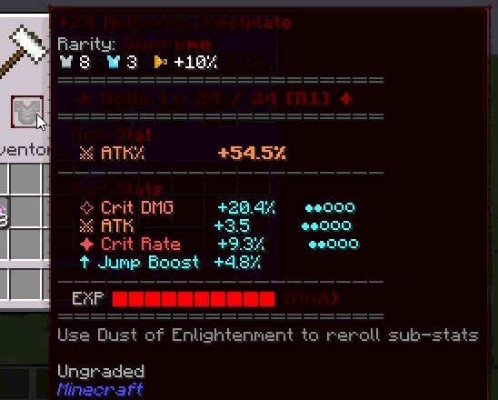 Sol's Relic System (Crit System, Stats, and more.) screenshot