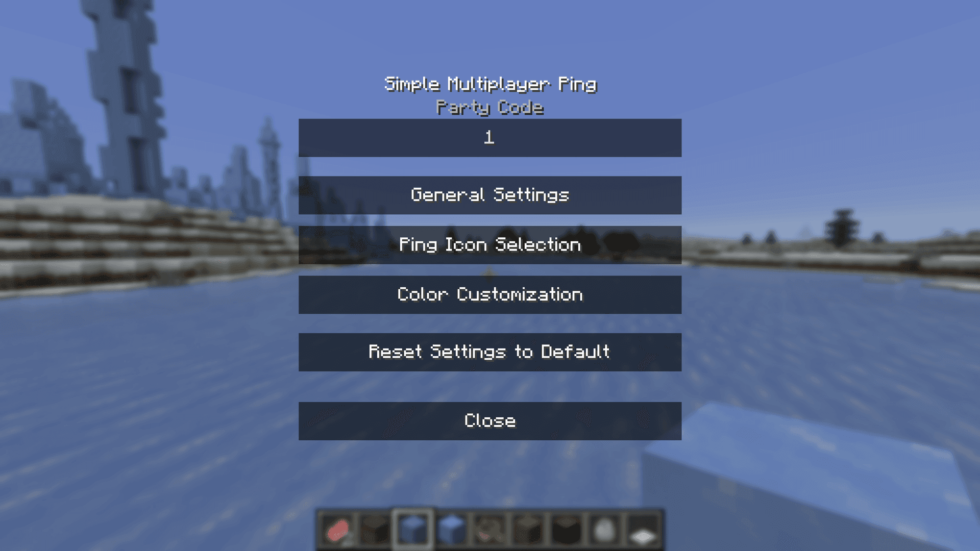 SimpleMultiplayerPing screenshot