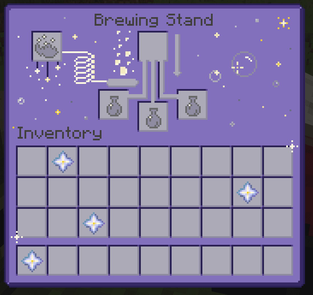 Starry GUI and Hotbar screenshot