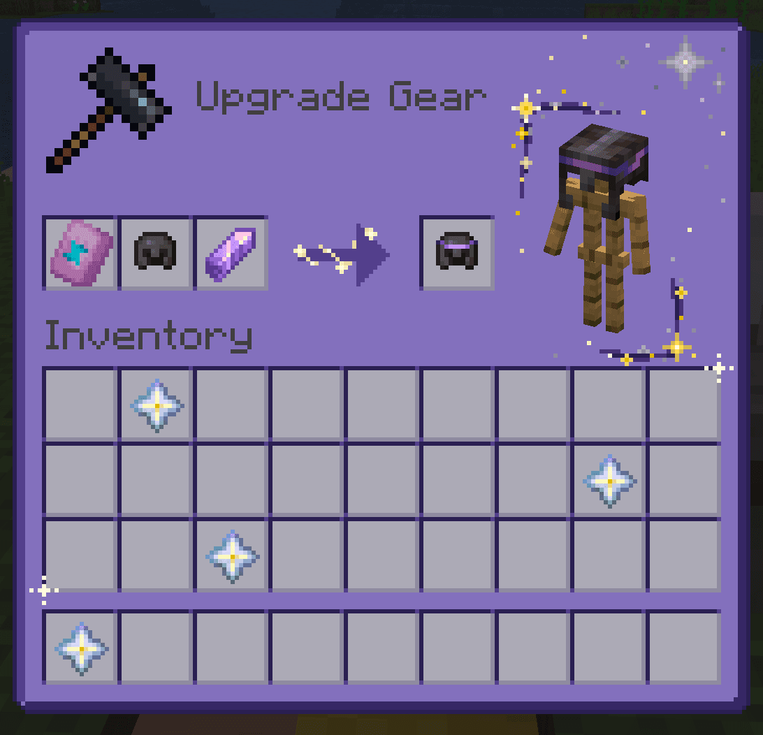 Starry GUI and Hotbar screenshot