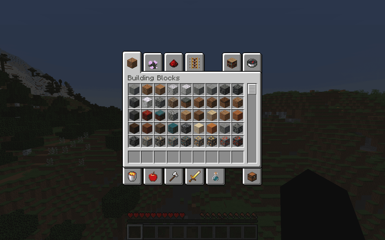Cheat Mode (Creative Inventory in Survival) (Fabric) screenshot