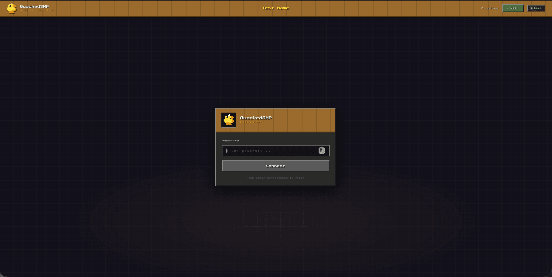 Quacked SMP - Server Management Panel screenshot