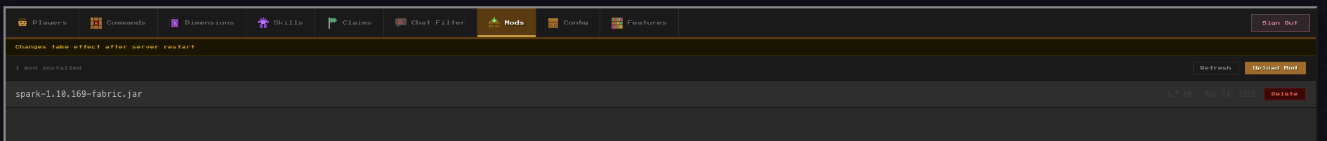 Quacked SMP - Server Management Panel screenshot