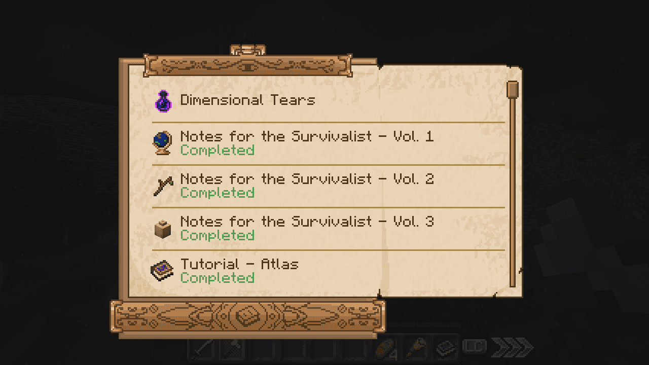 Questlog screenshot