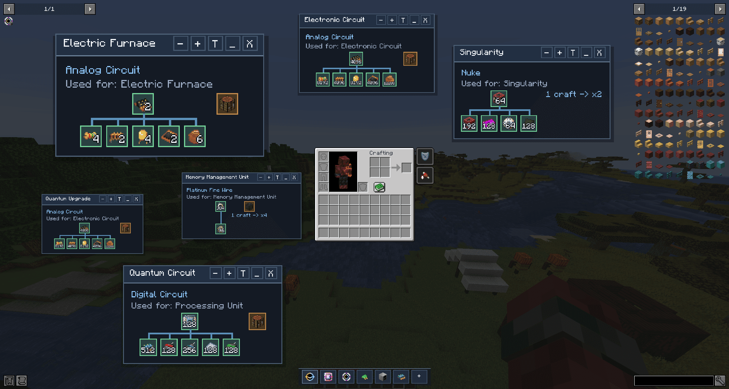 Just Enough Crafting Tree (JECT) screenshot