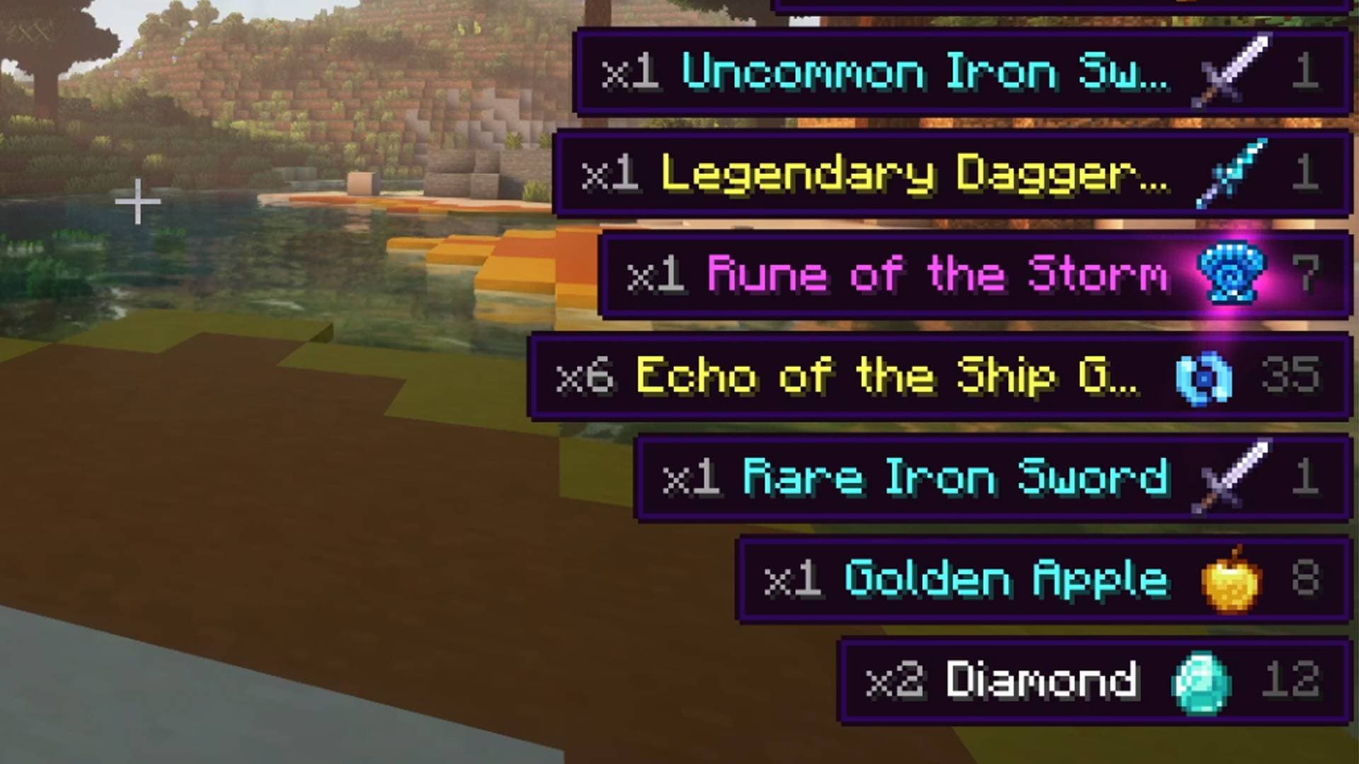 Loot Journal: Pickup Notifier [Forge Edition] screenshot