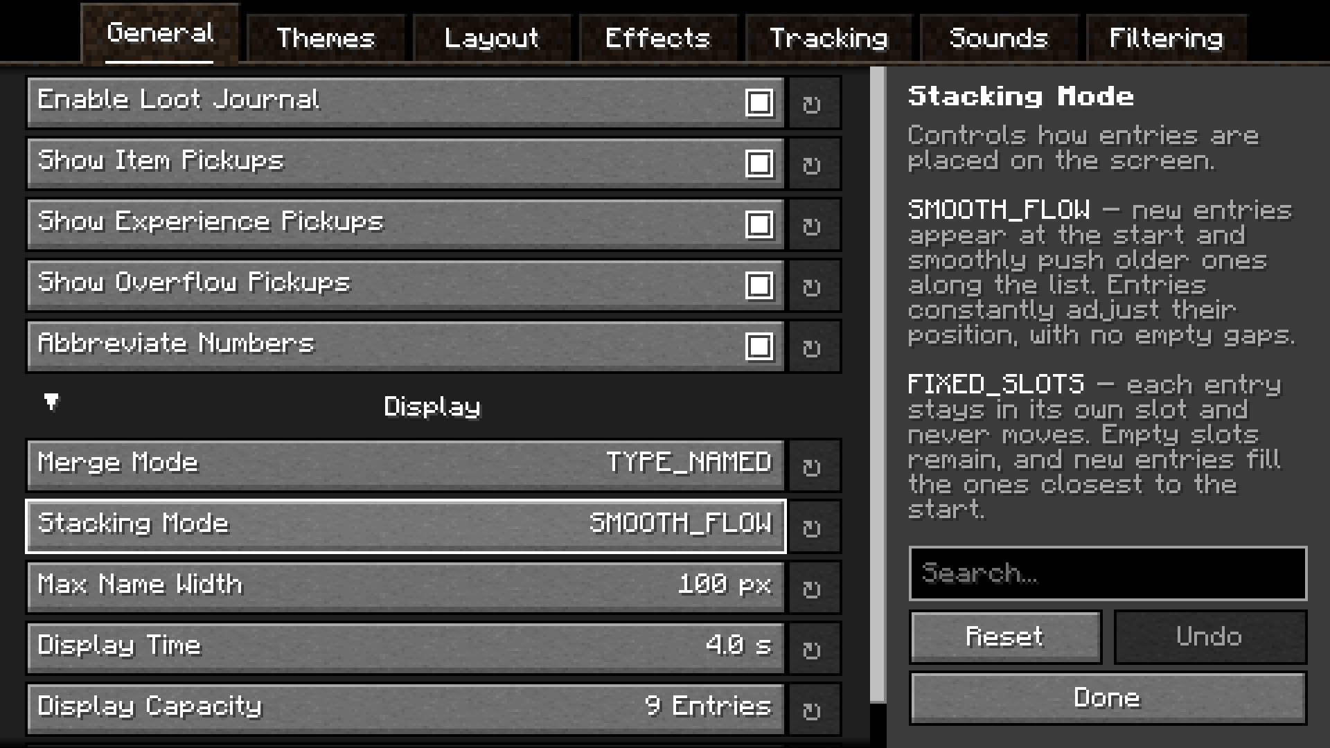 Loot Journal: Pickup Notifier [Forge Edition] screenshot