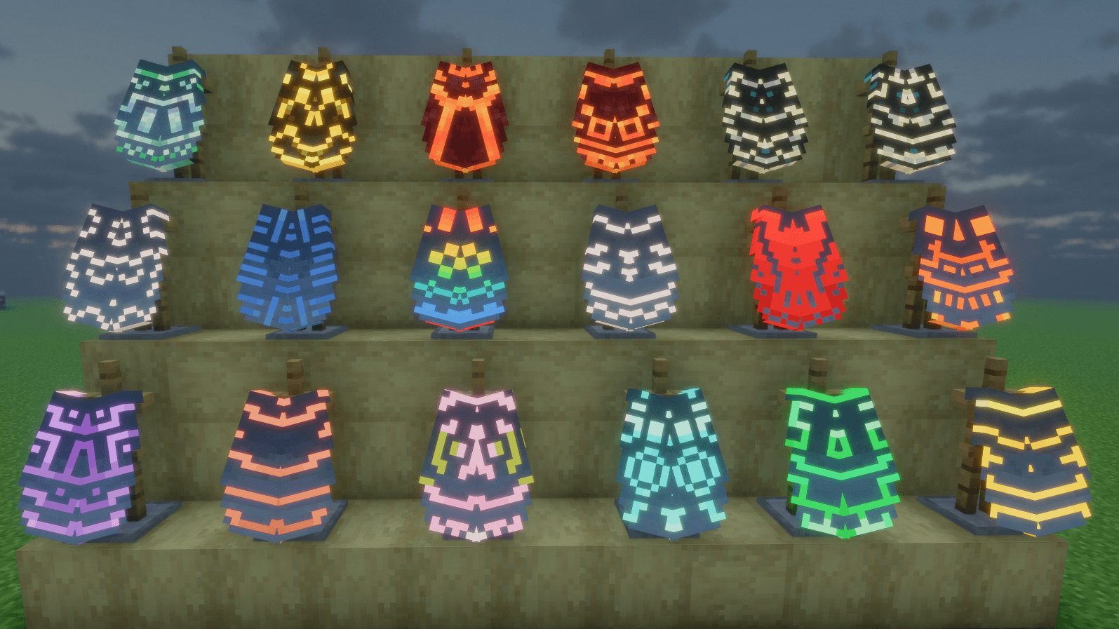 Glowing Trim Elytra screenshot