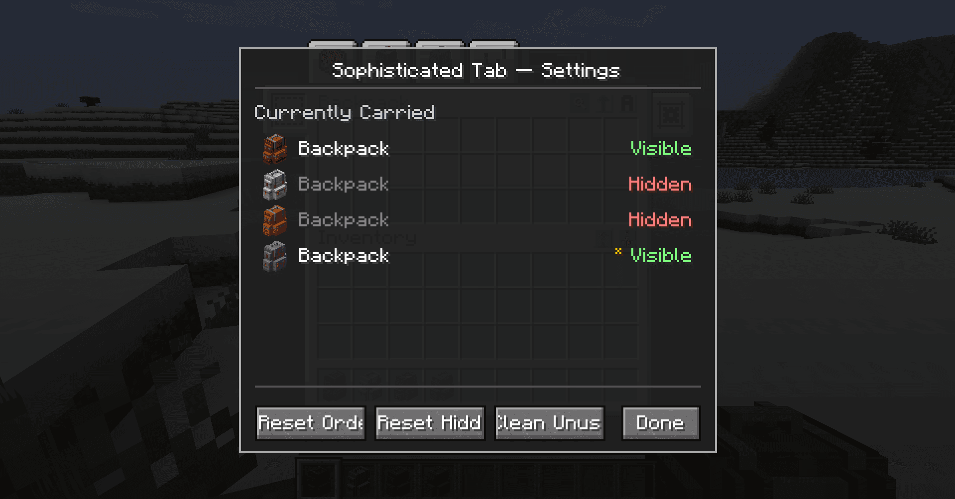 Sophisticated Tab screenshot