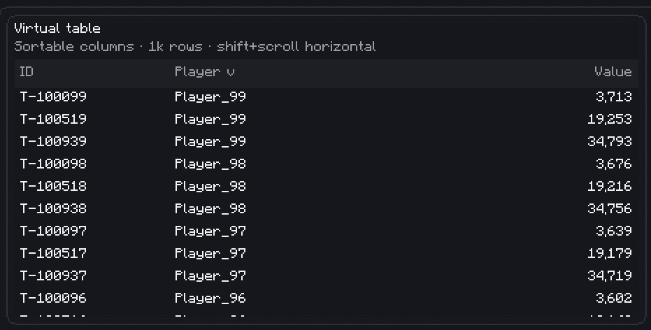 Modern GUI screenshot
