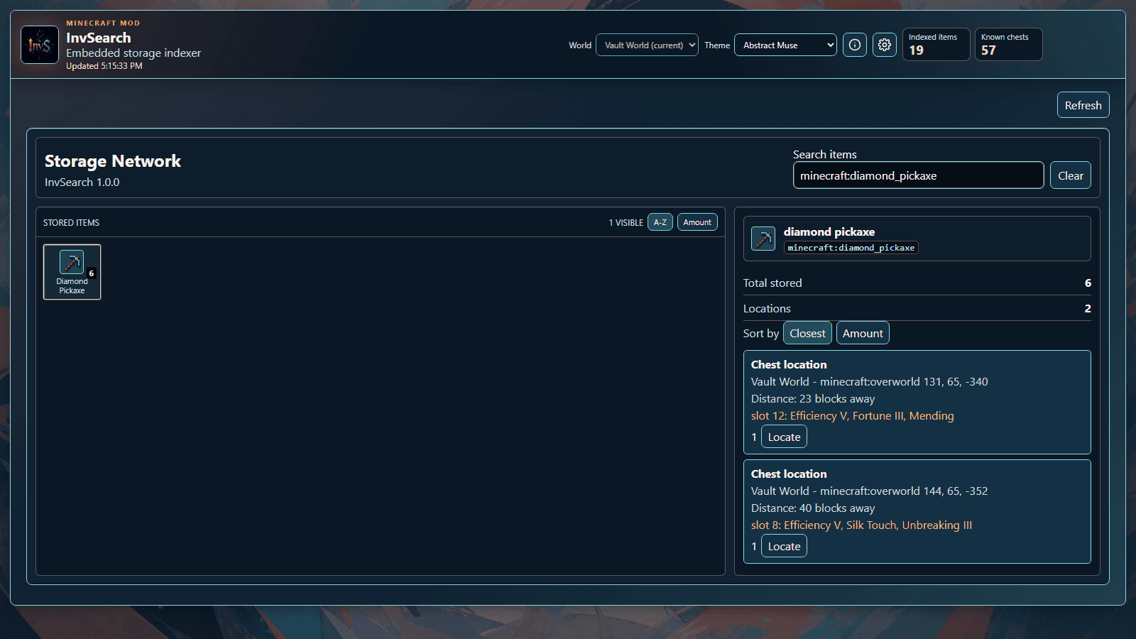 InvSearch screenshot