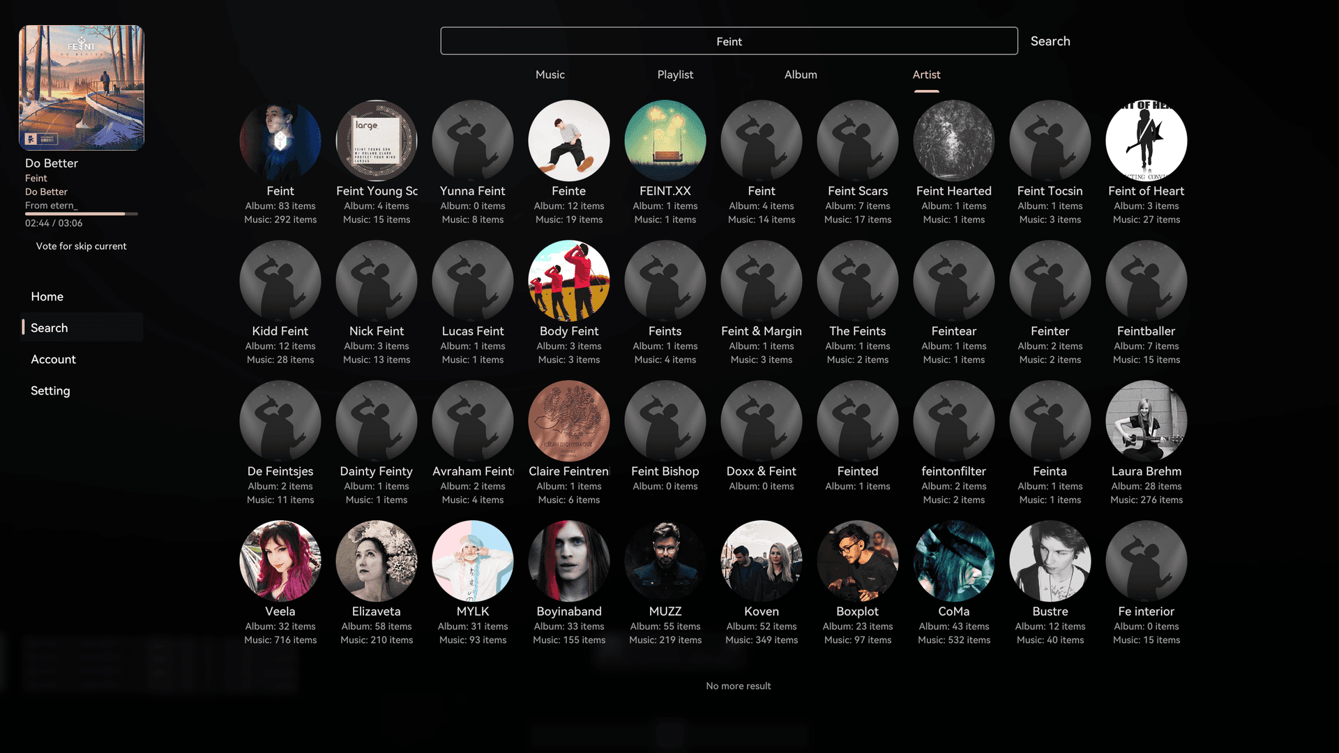 Music HUD screenshot
