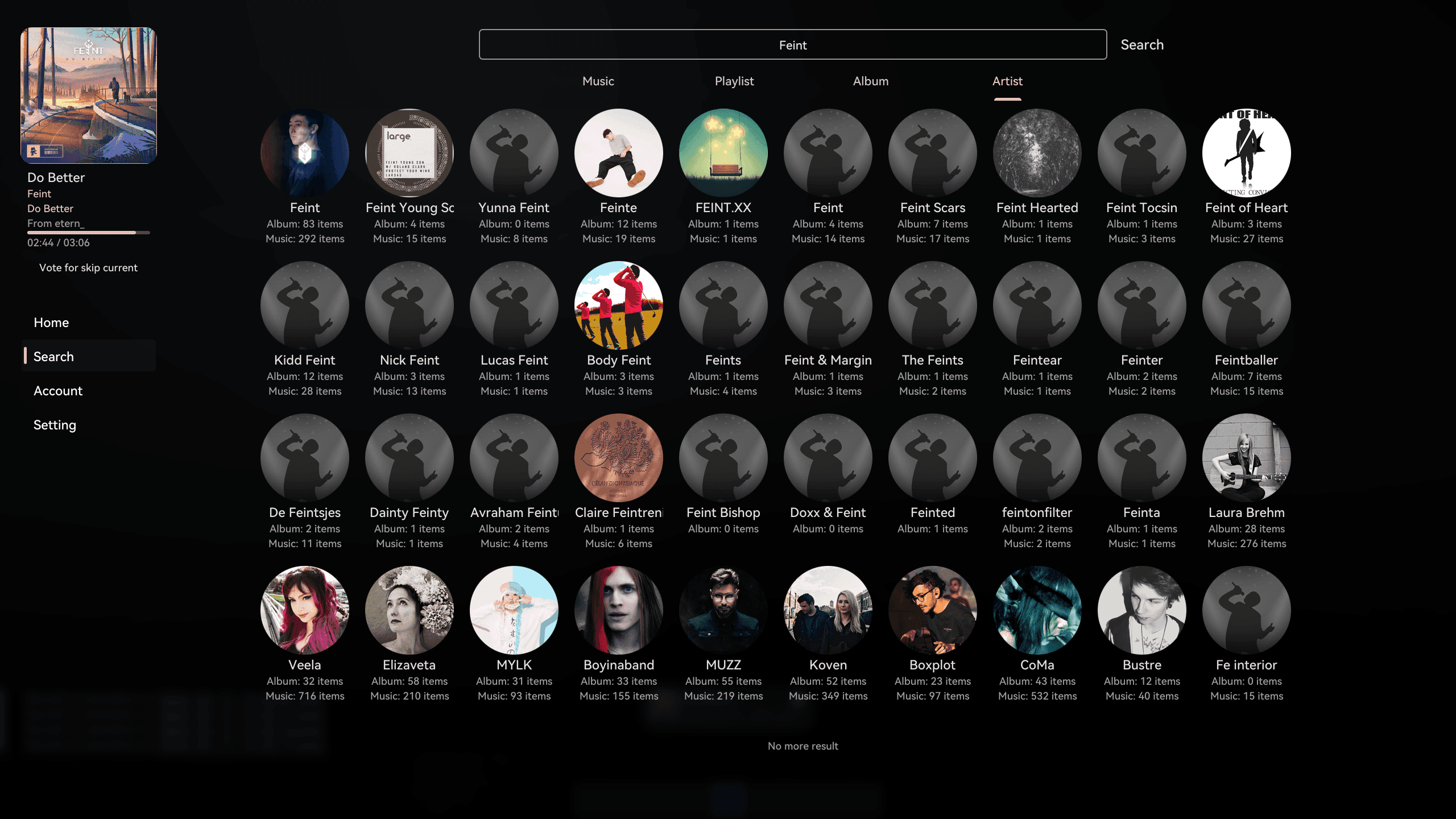 Music HUD screenshot