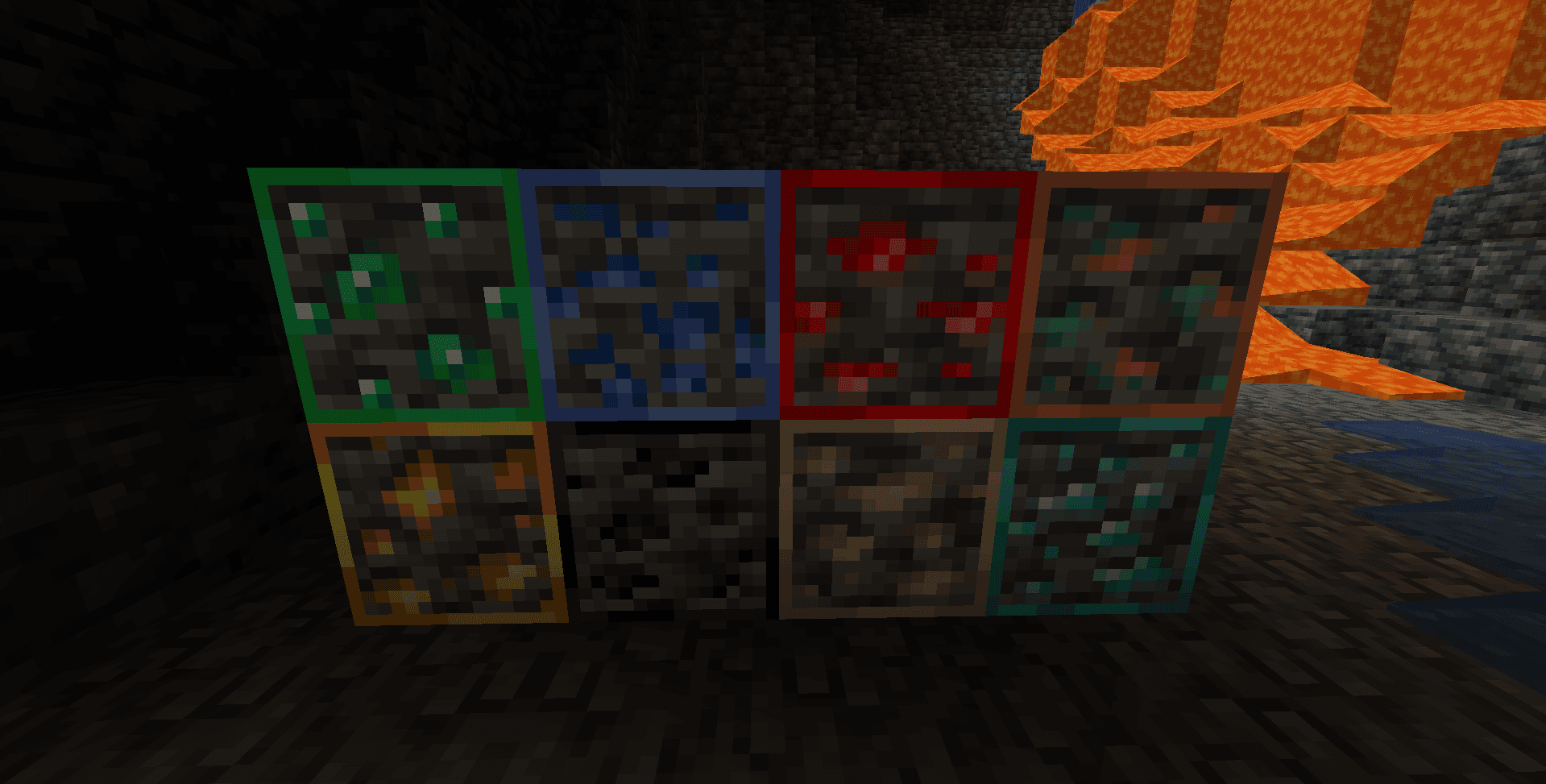 Visible ores - Overworld & Nether screenshot