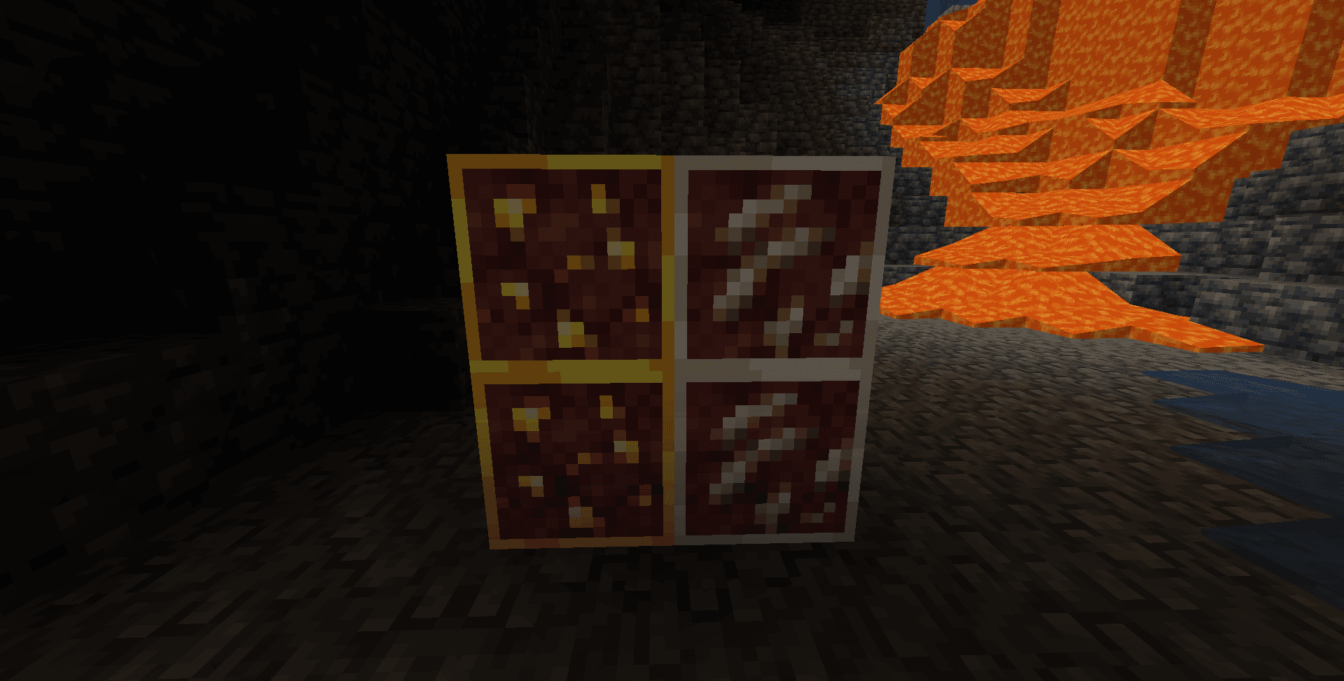 Visible ores - Overworld & Nether screenshot