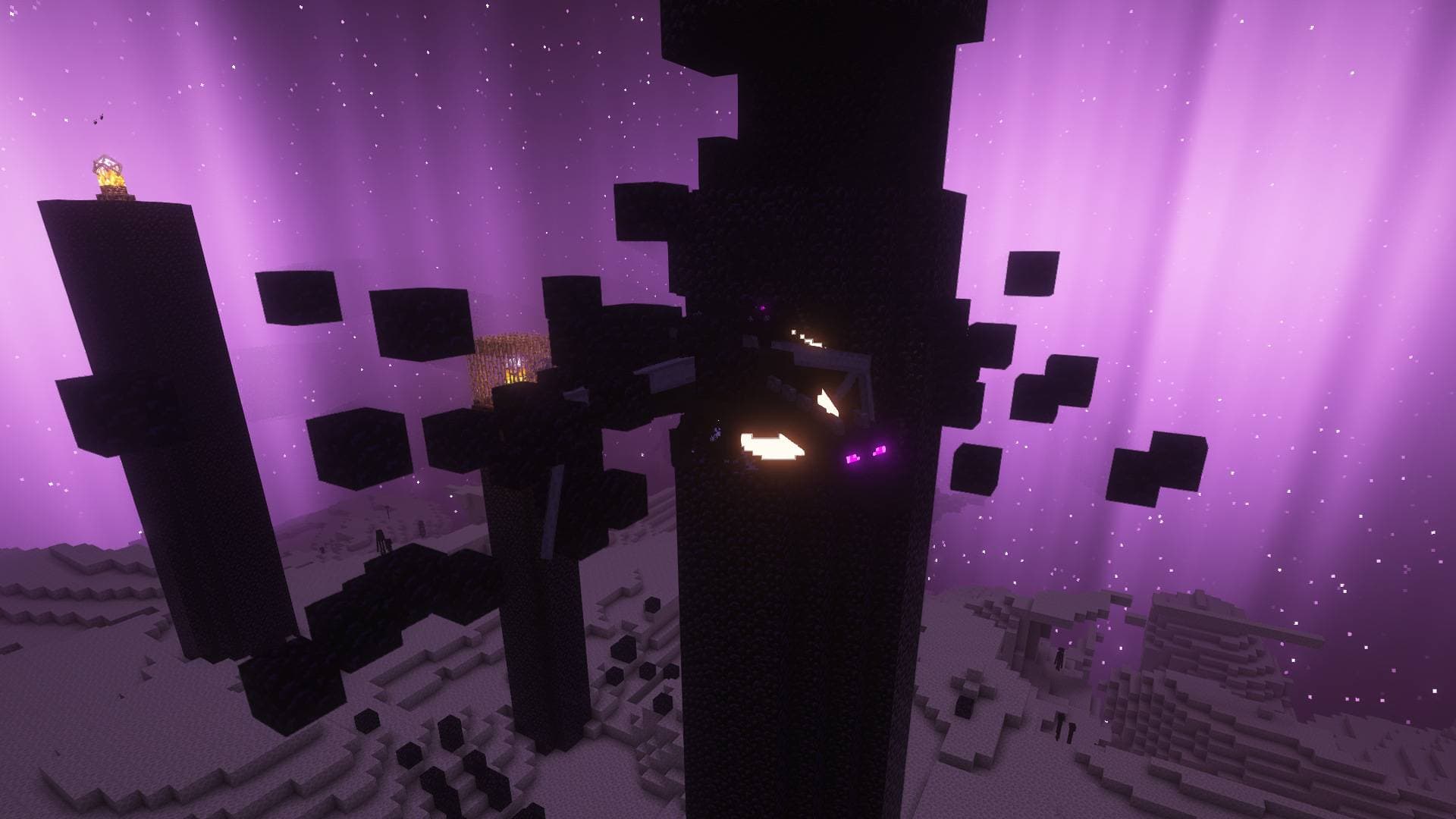 Ender Dragon Destroys End Island screenshot