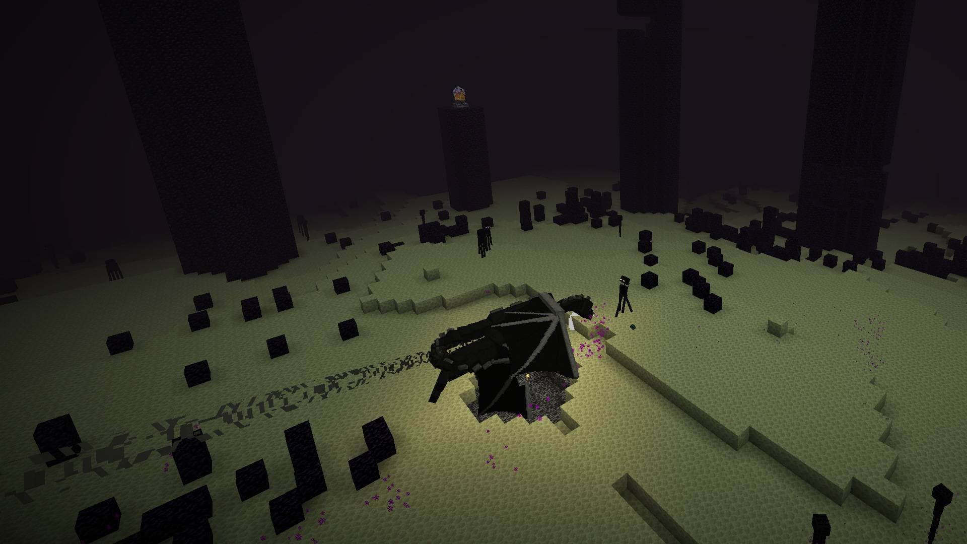 Ender Dragon Destroys End Island screenshot