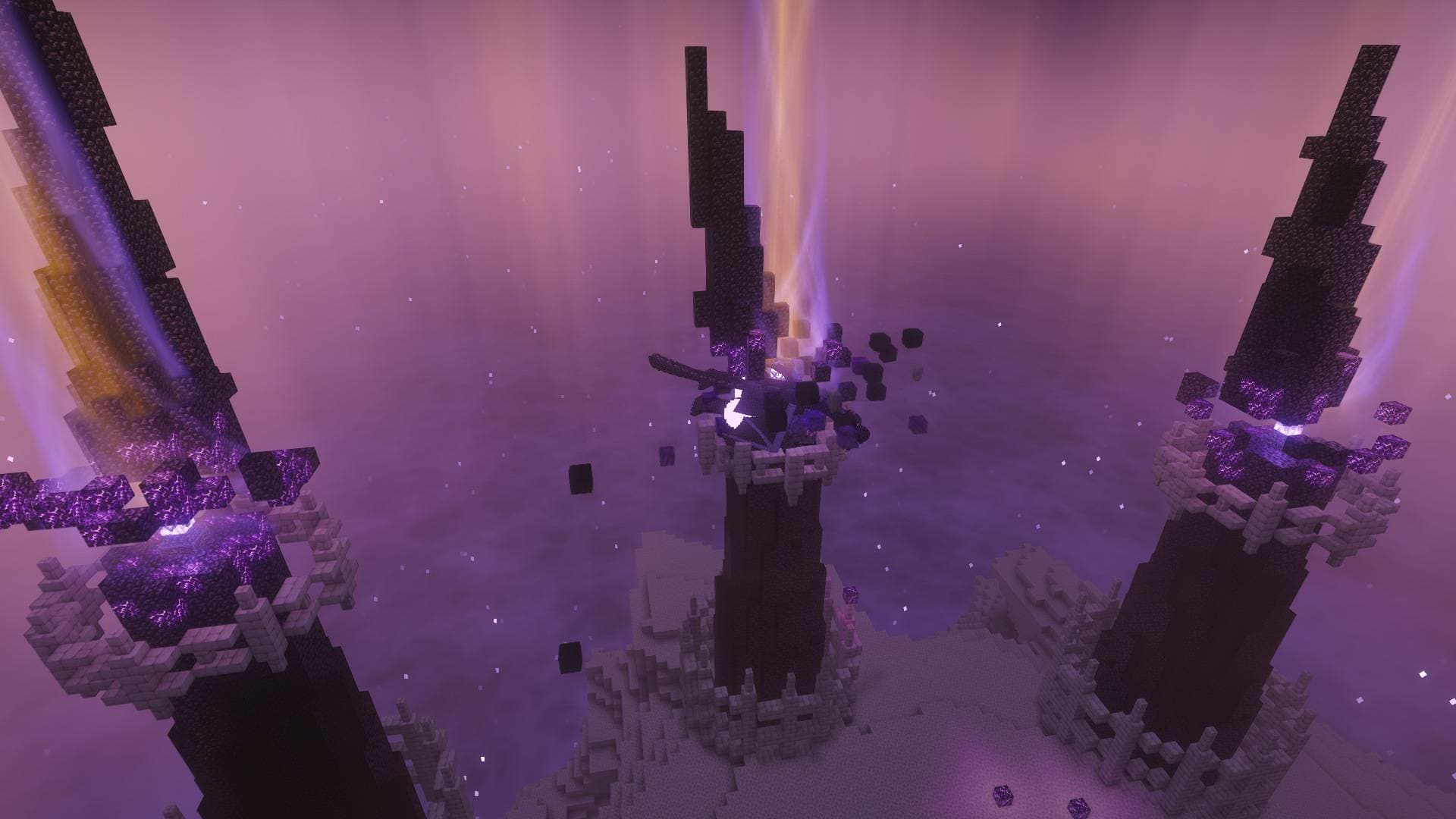 Ender Dragon Destroys End Island screenshot