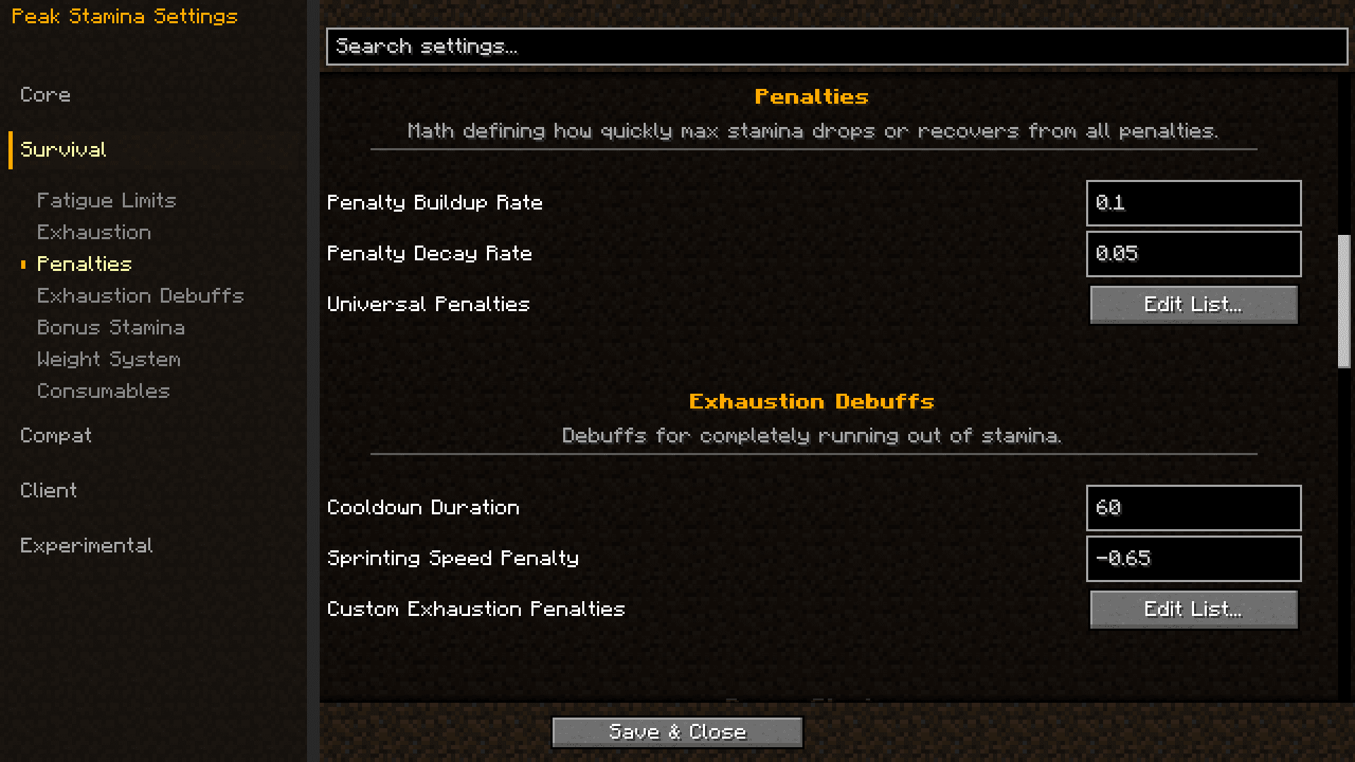 Peak Stamina screenshot