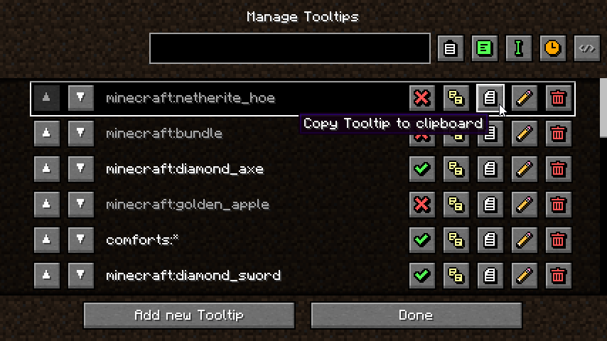 Custom Tooltip API screenshot