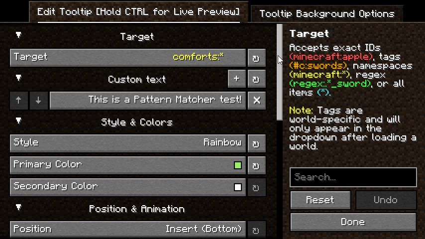 Custom Tooltip API screenshot