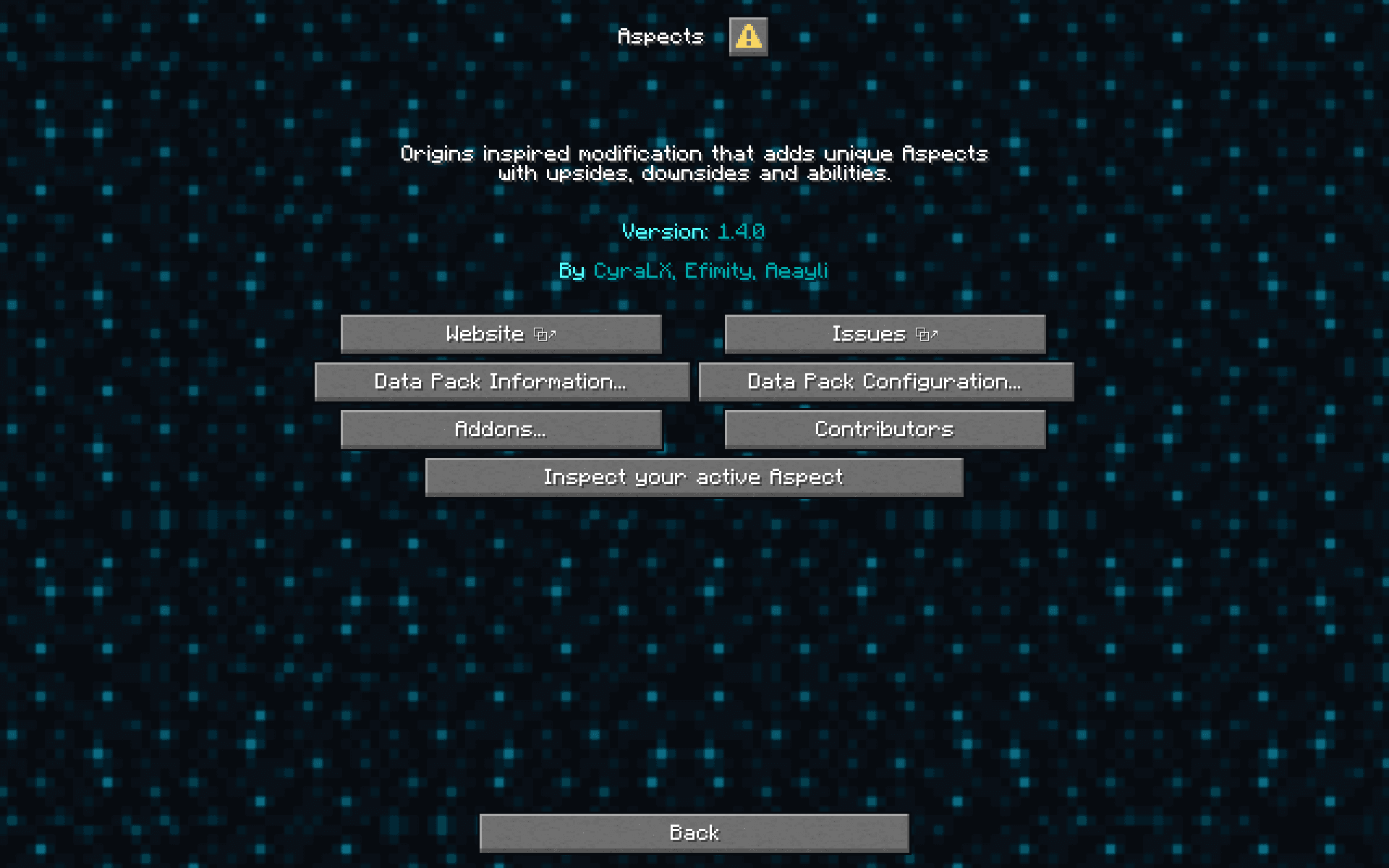 Aspects screenshot