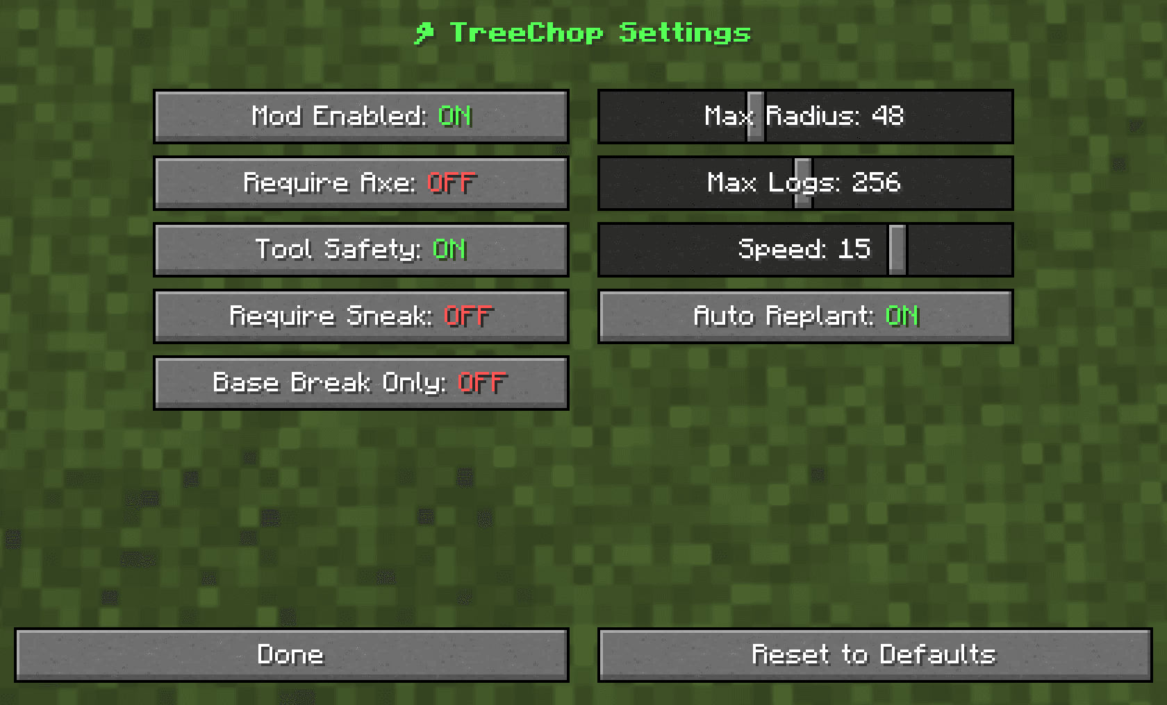 TreeChopMod screenshot