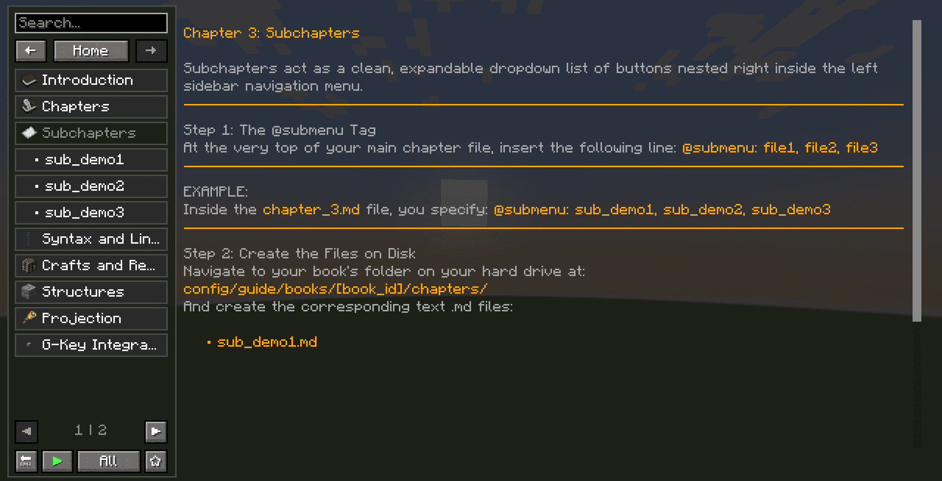 Guide screenshot