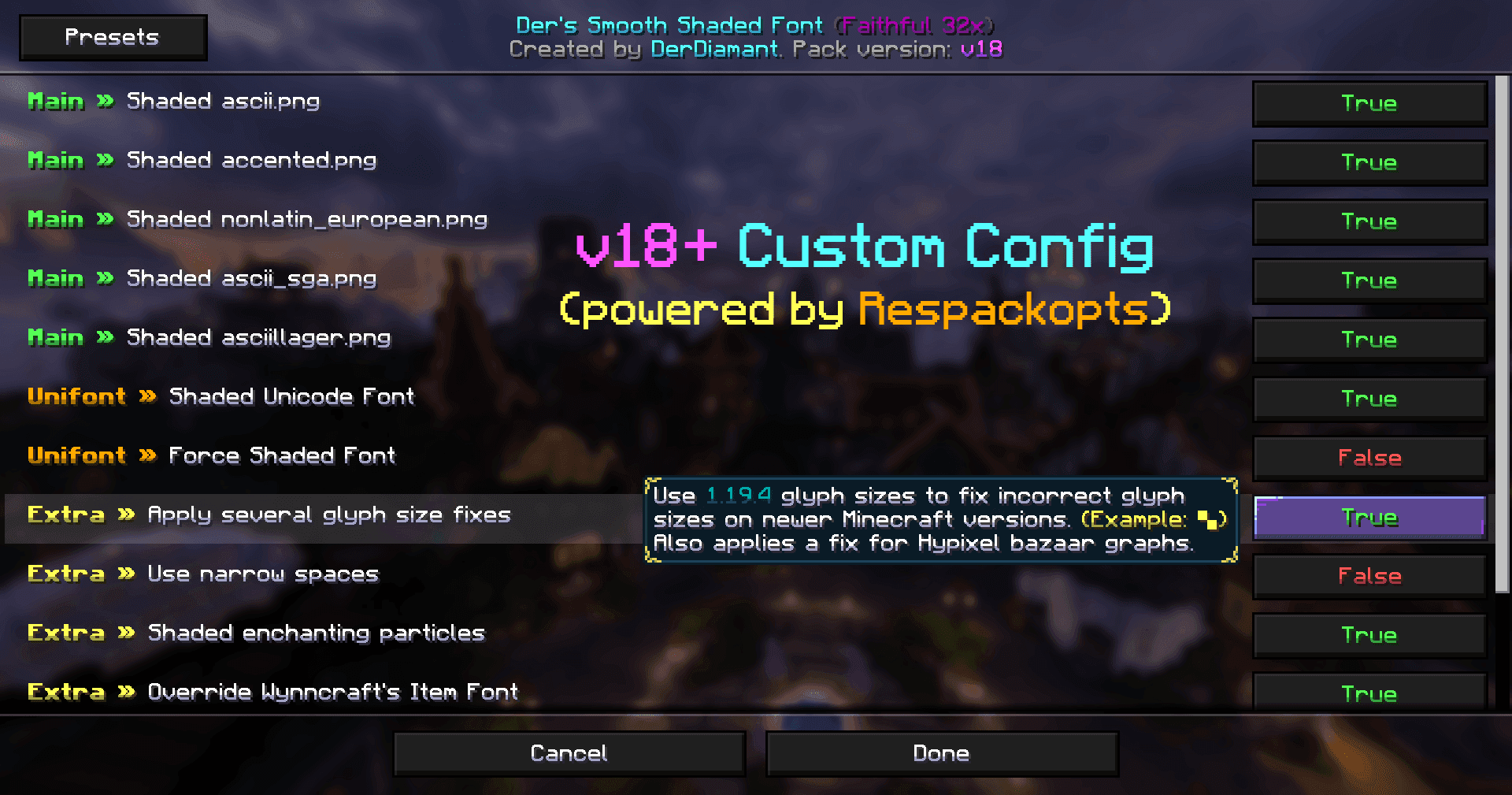 Der's Smooth Shaded Font (Faithful 32x) screenshot
