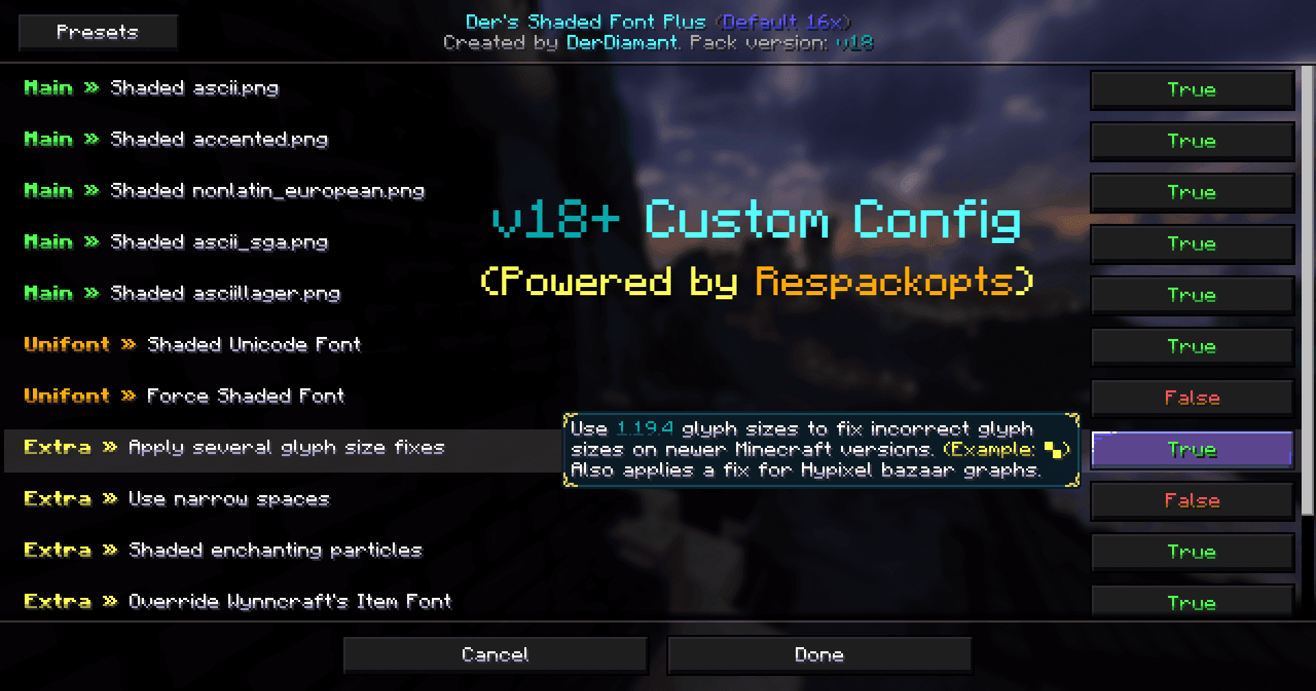 Der's Shaded Font Plus (Default 16x) screenshot