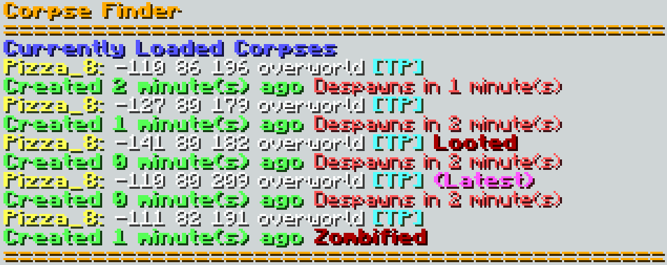 Player Corpses [Datapack] screenshot