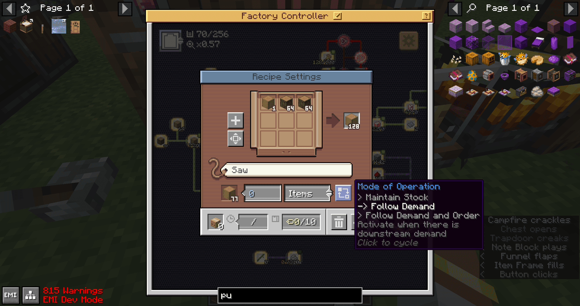 Create: Factory Controller screenshot