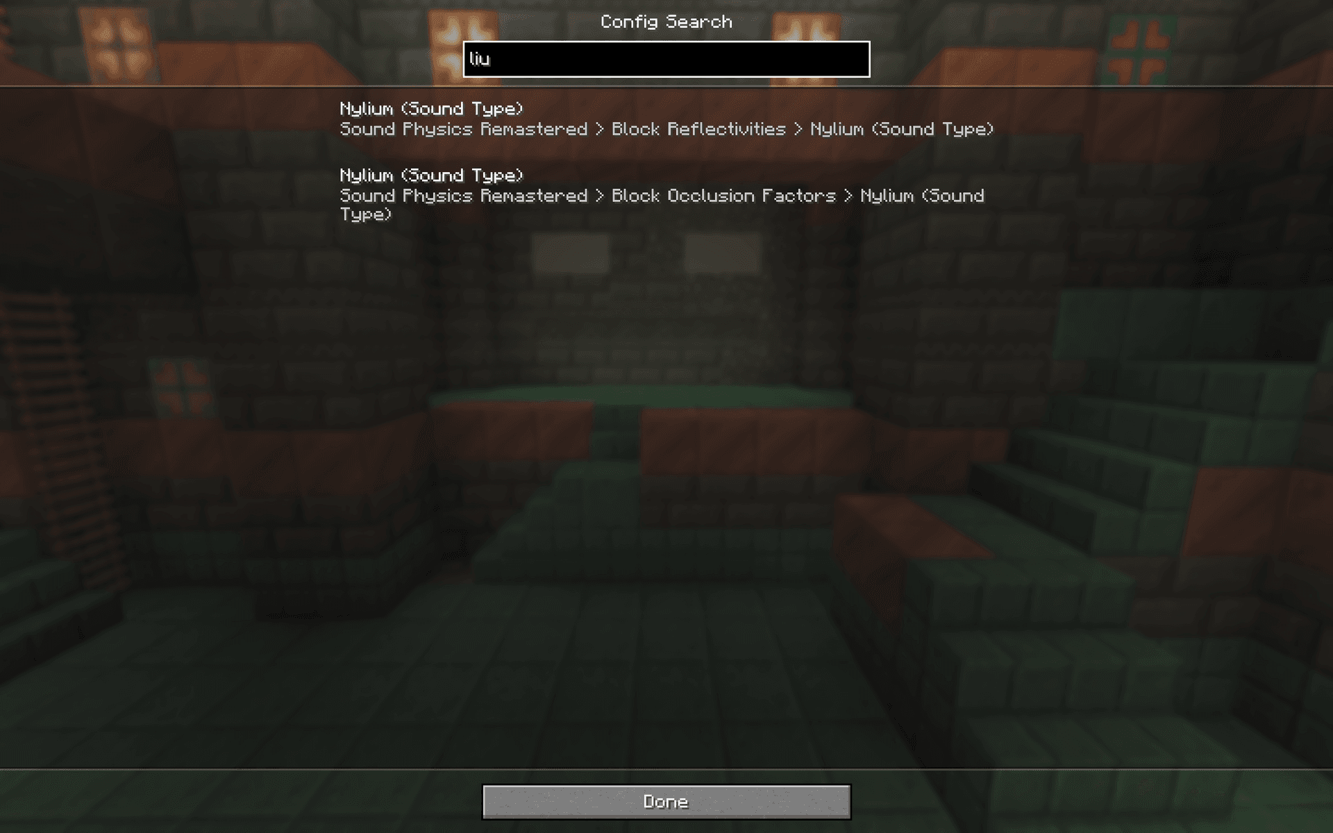 Config Search screenshot
