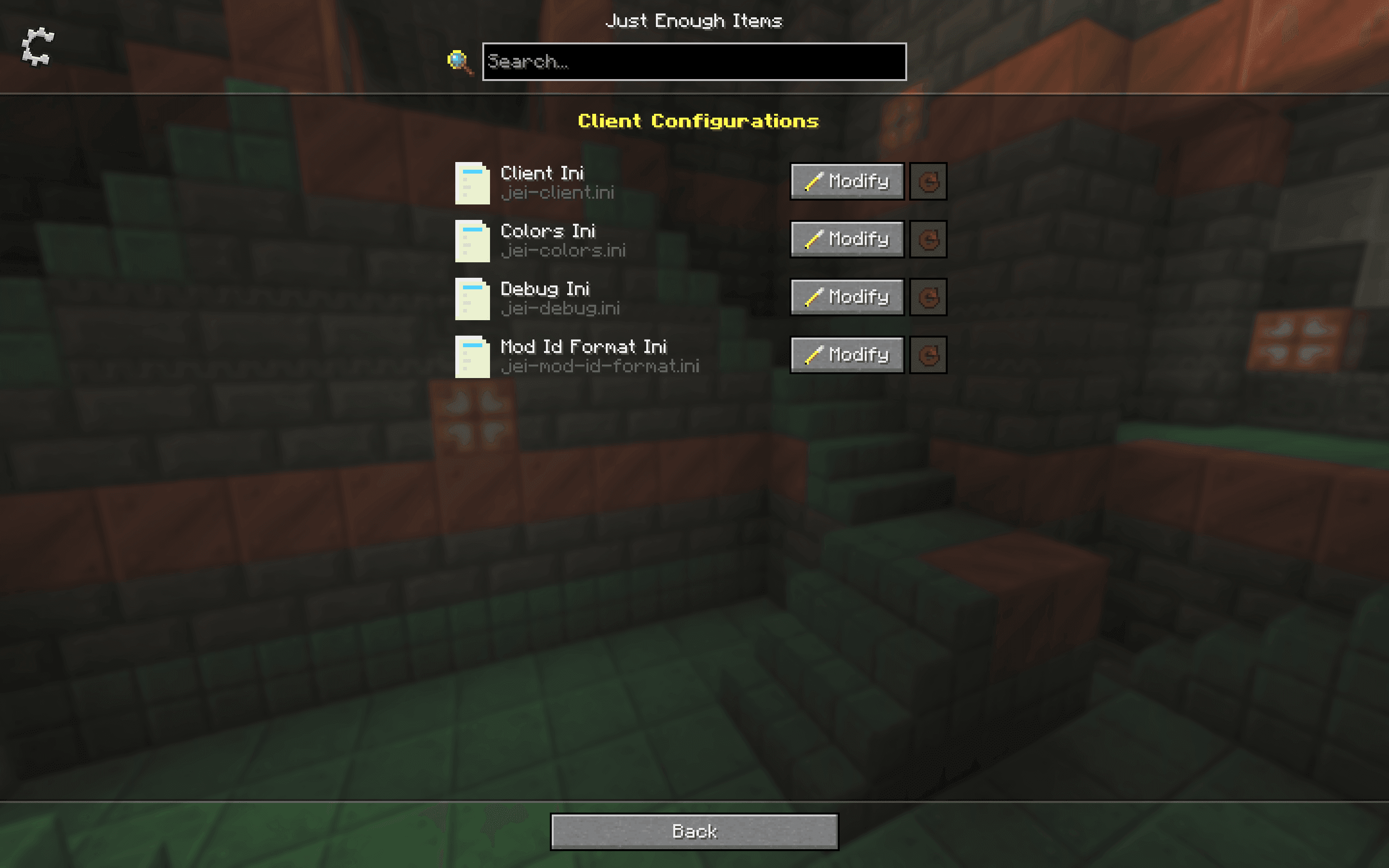Config Search screenshot