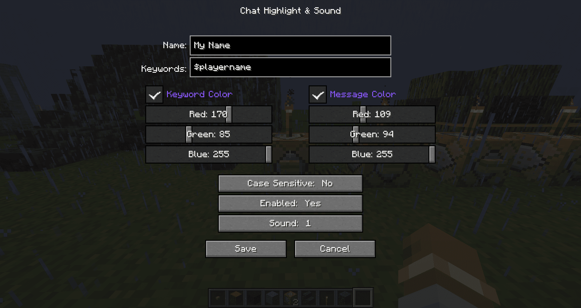 Chat Highlight & Sound screenshot