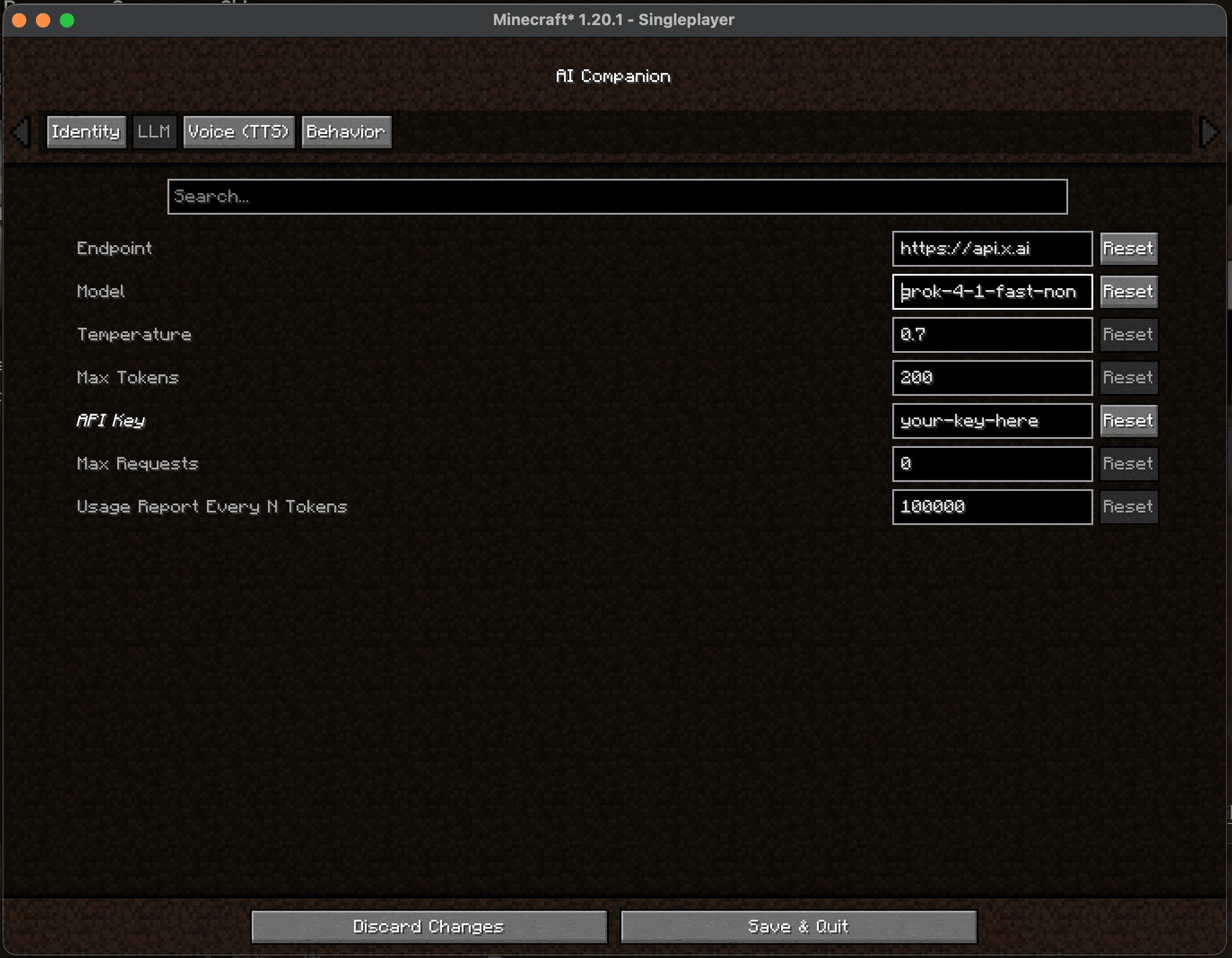 AI Companion Fabric screenshot