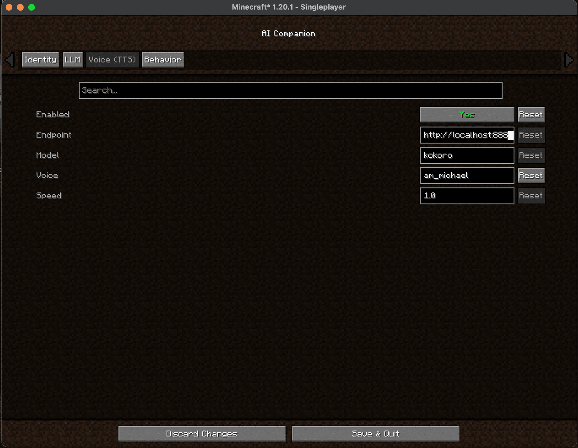 AI Companion Fabric screenshot