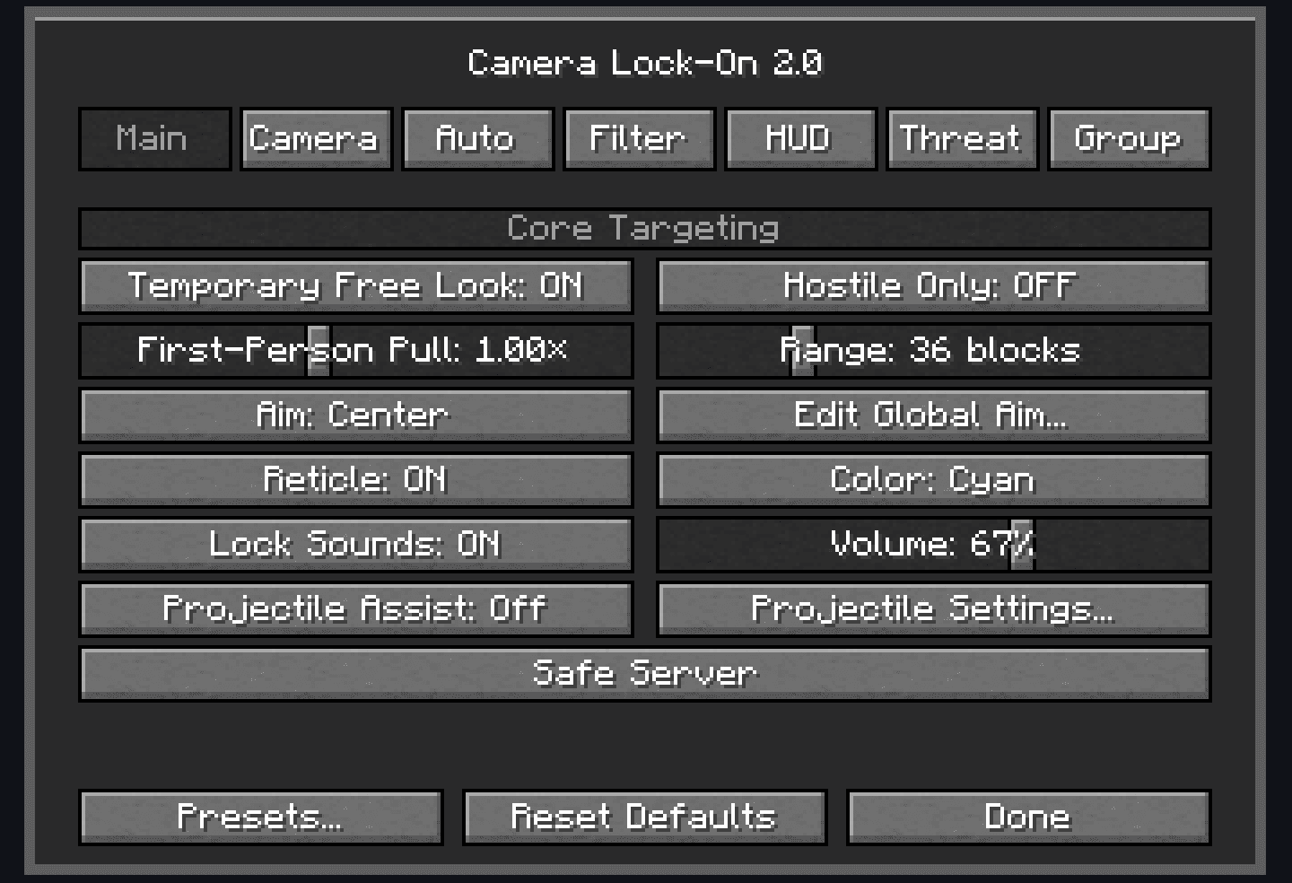 Camera Lock-on screenshot