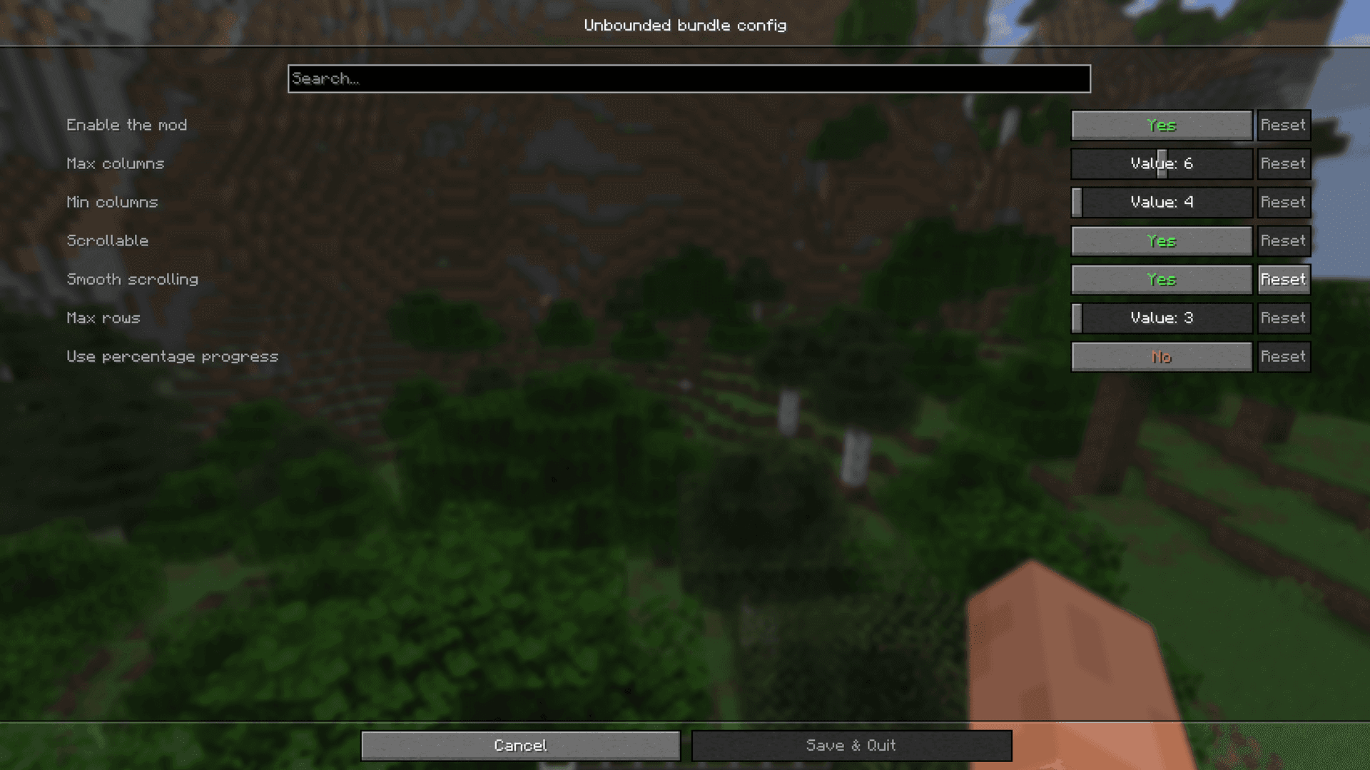 Unbounded bundle screenshot