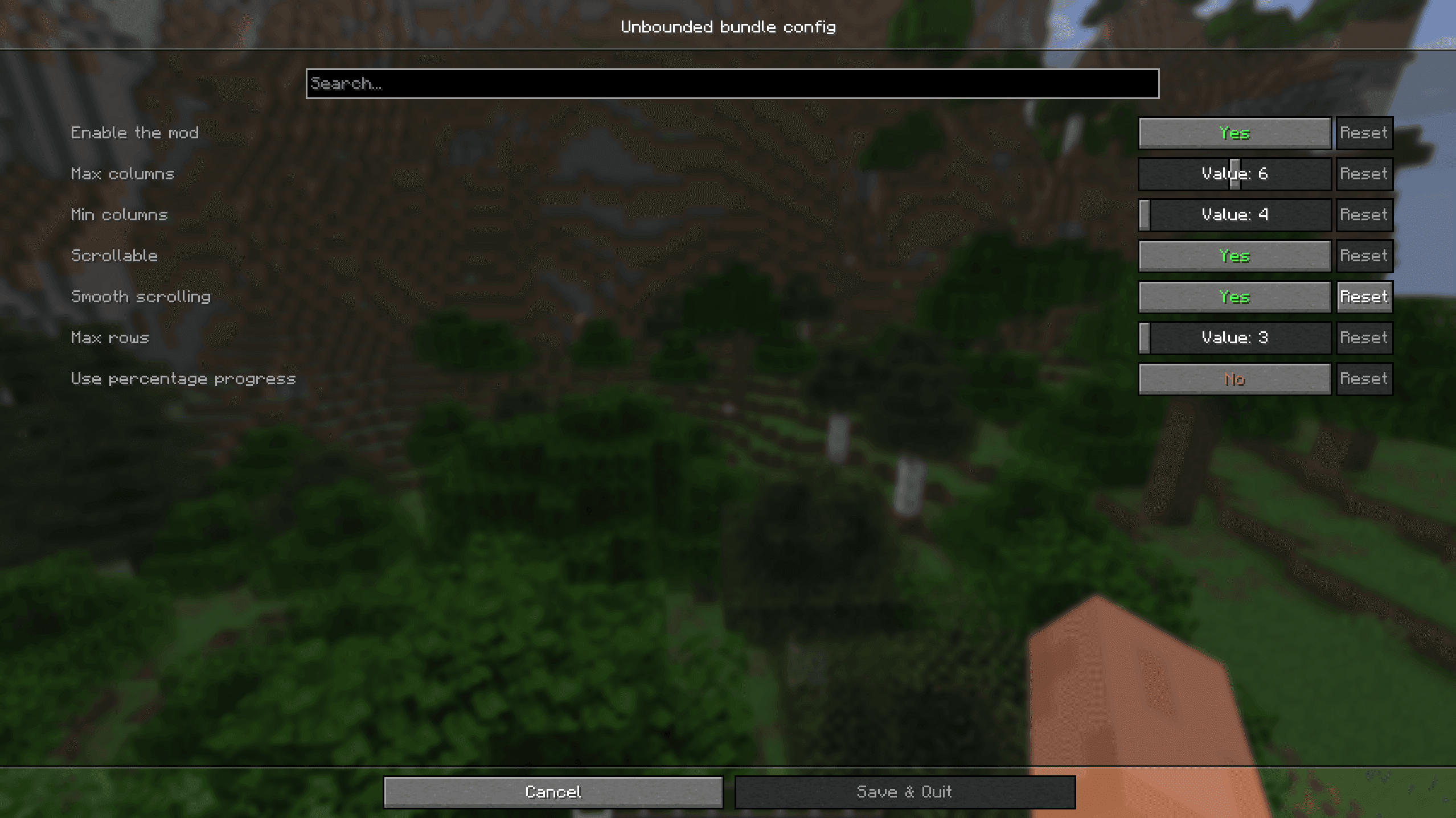 Unbounded bundle screenshot