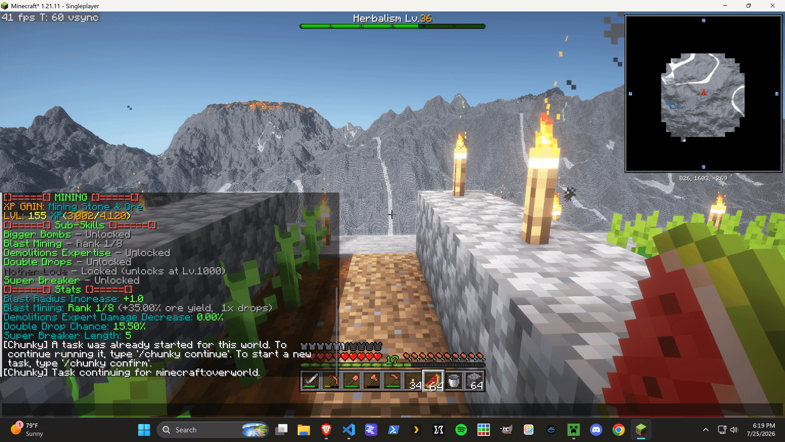 [Unofficial] McMMO-Singleplayer screenshot
