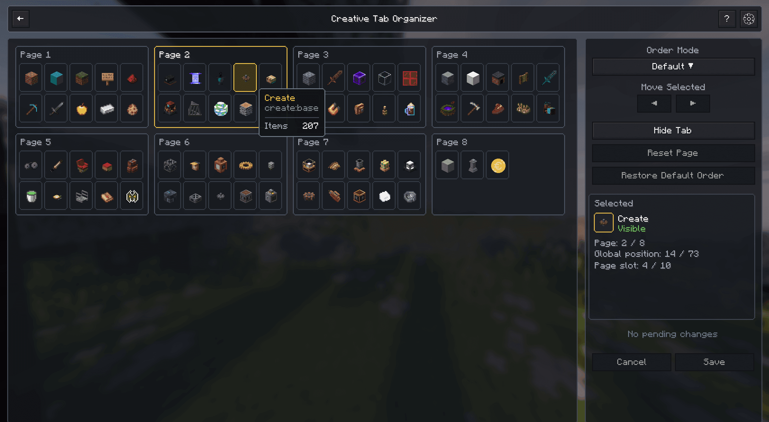 Creative Tab Organizer (CTO) screenshot