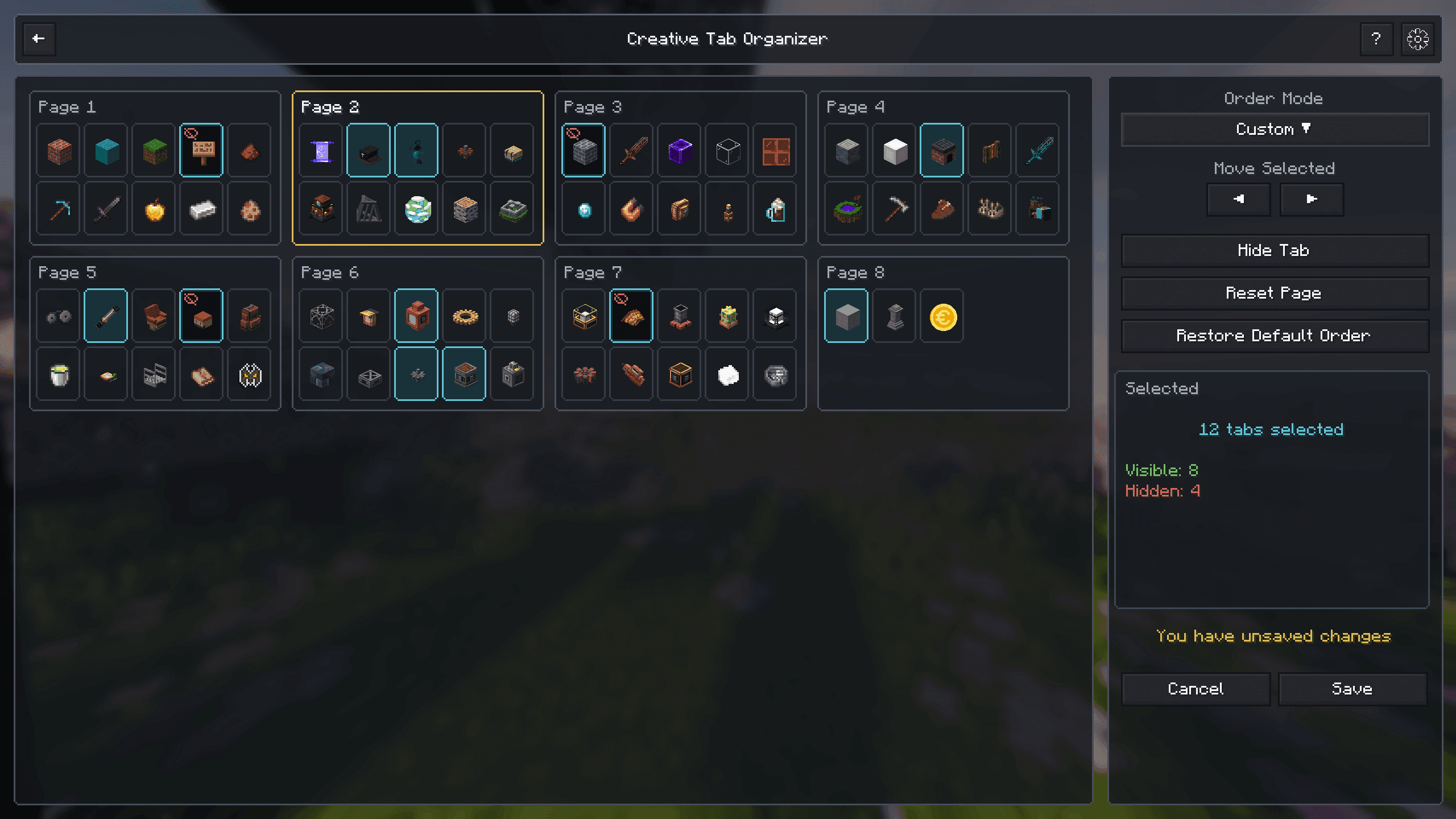 Creative Tab Organizer (CTO) screenshot