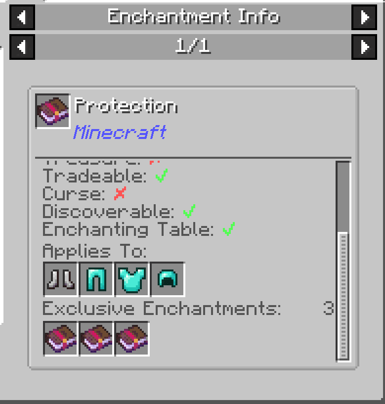 Universal Enchantment Info (JEI/REI/EMI) screenshot
