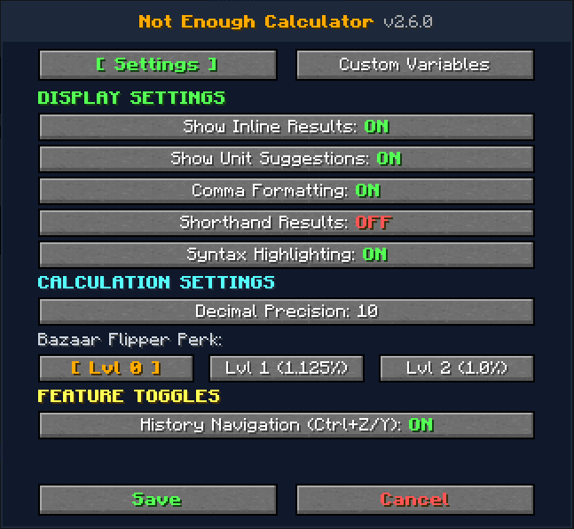 Not Enough Calculator screenshot