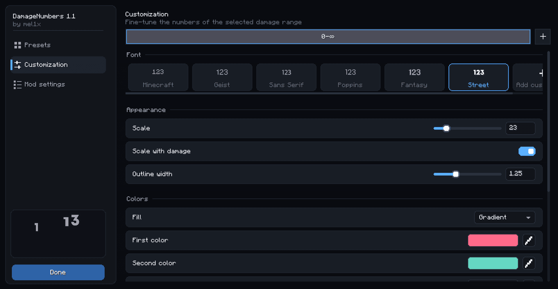 Damage Numbers screenshot