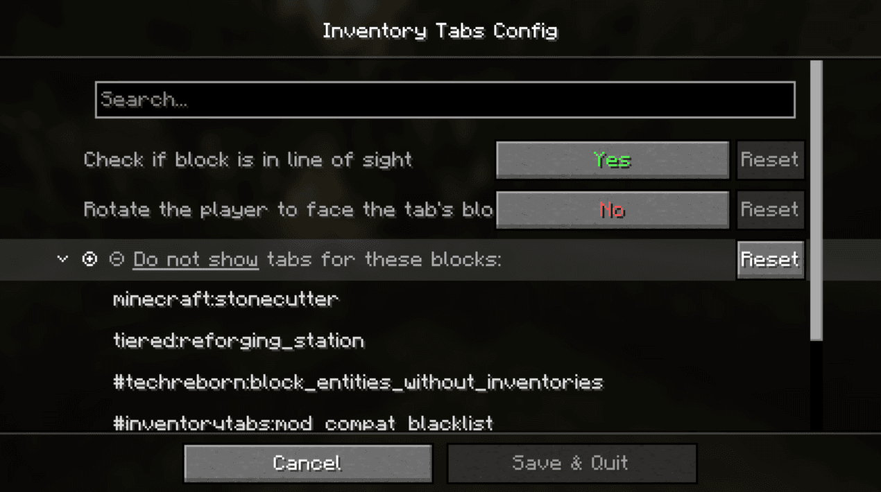 Improved Inventory Tabs screenshot