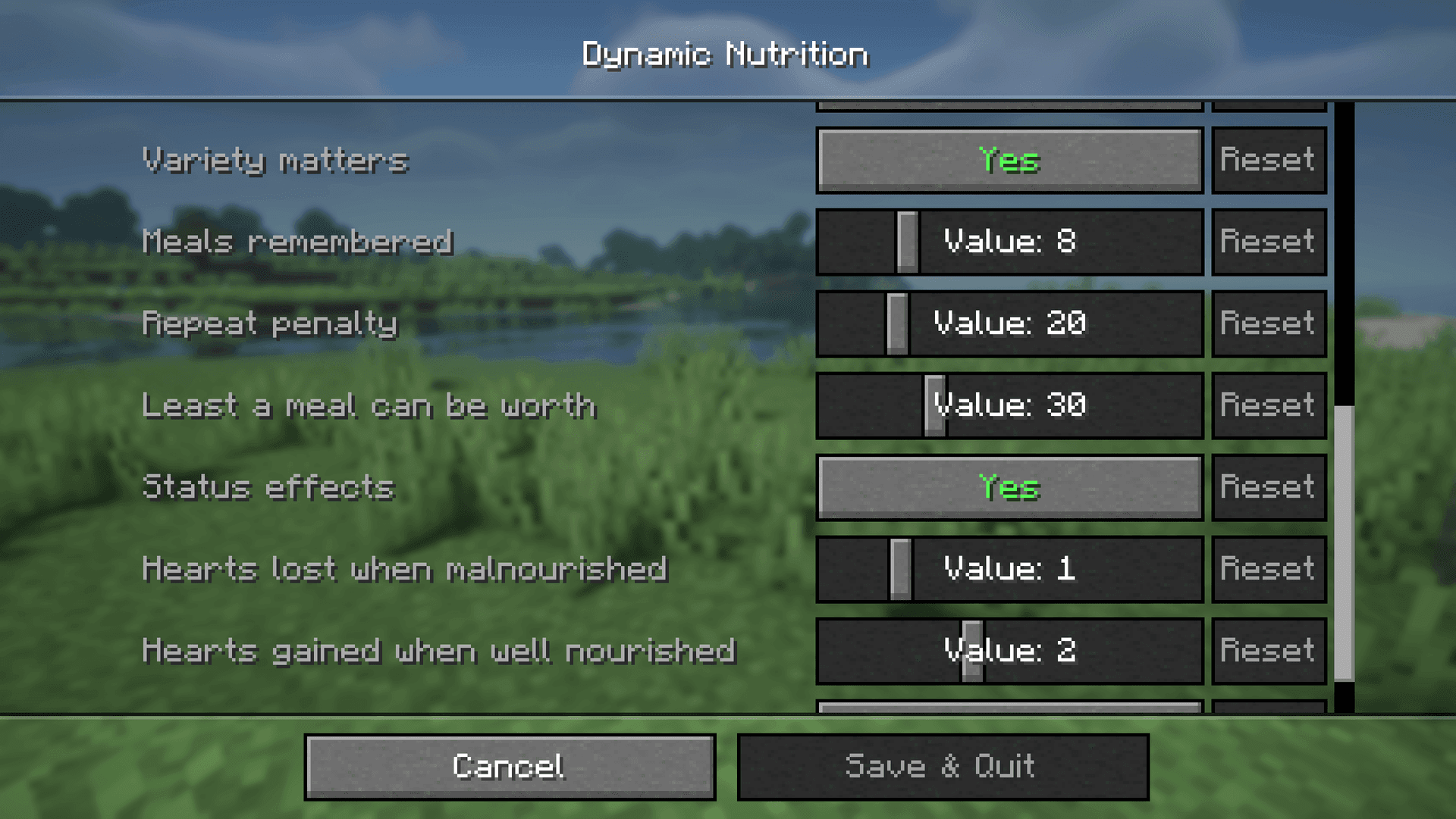 Dynamic Nutrition screenshot