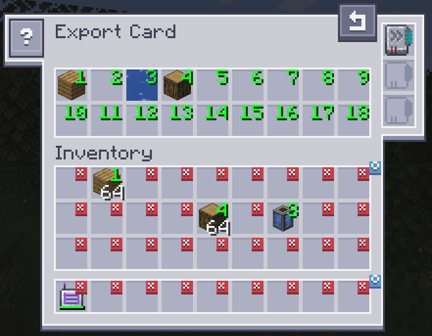 AE2 Import Export Card screenshot
