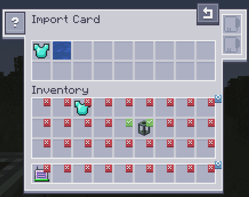AE2 Import Export Card screenshot